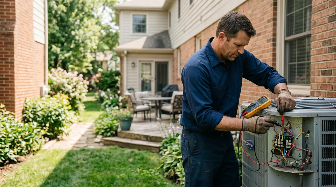 HVAC technician working near Newton Lower Falls, MA